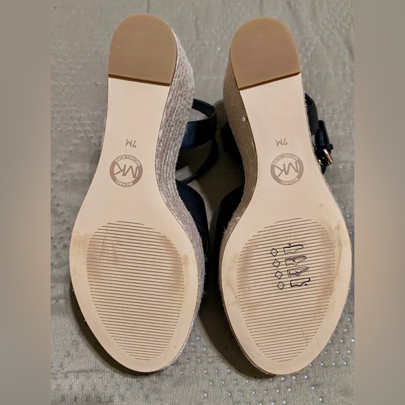 NEW Michael Kors Hannah Wedge Sandal -Black US 7 - Picture 7 of 9